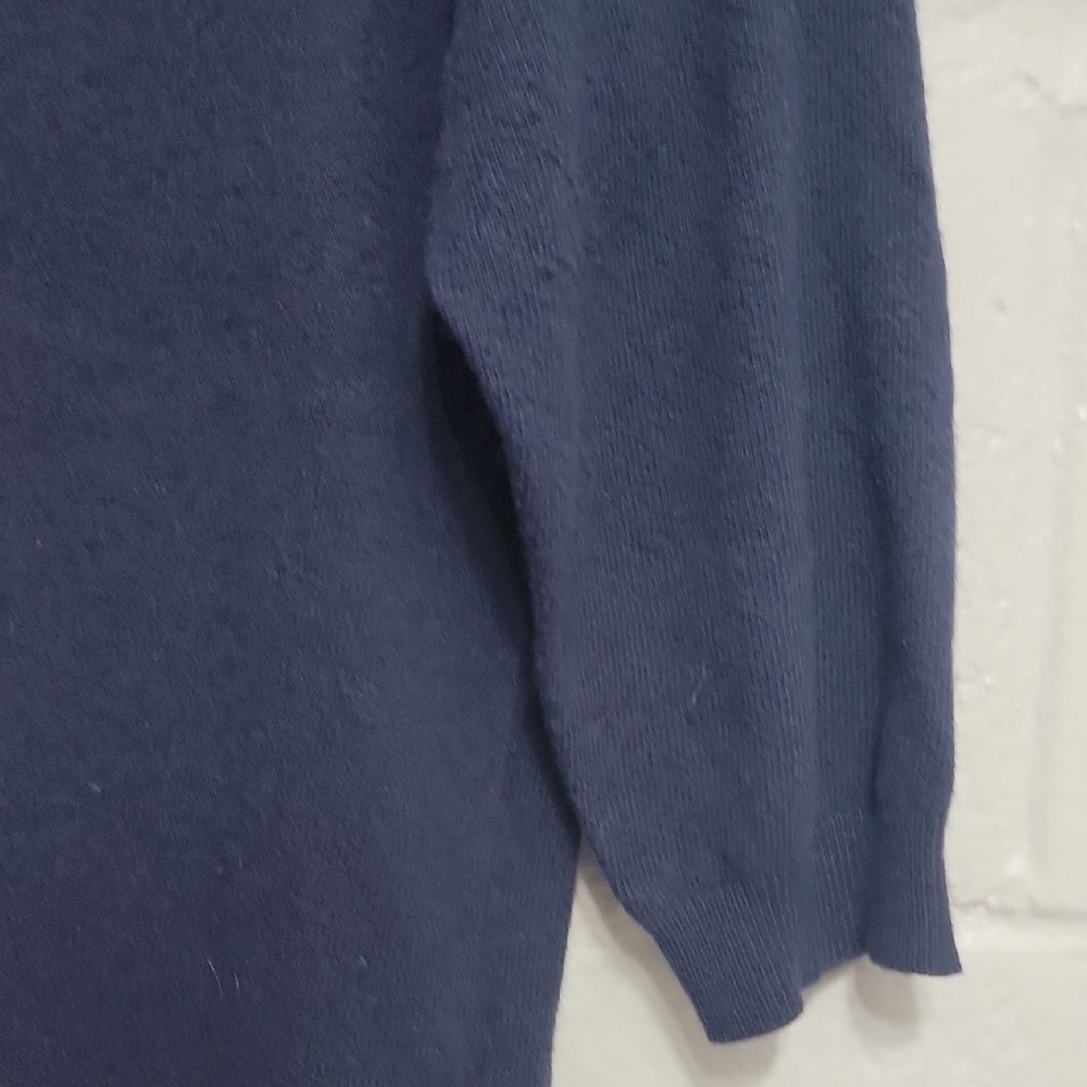 Boden Navy Knit Top Button Shoulder 3/4 Sleeve Sweater - Picture 9 of 13